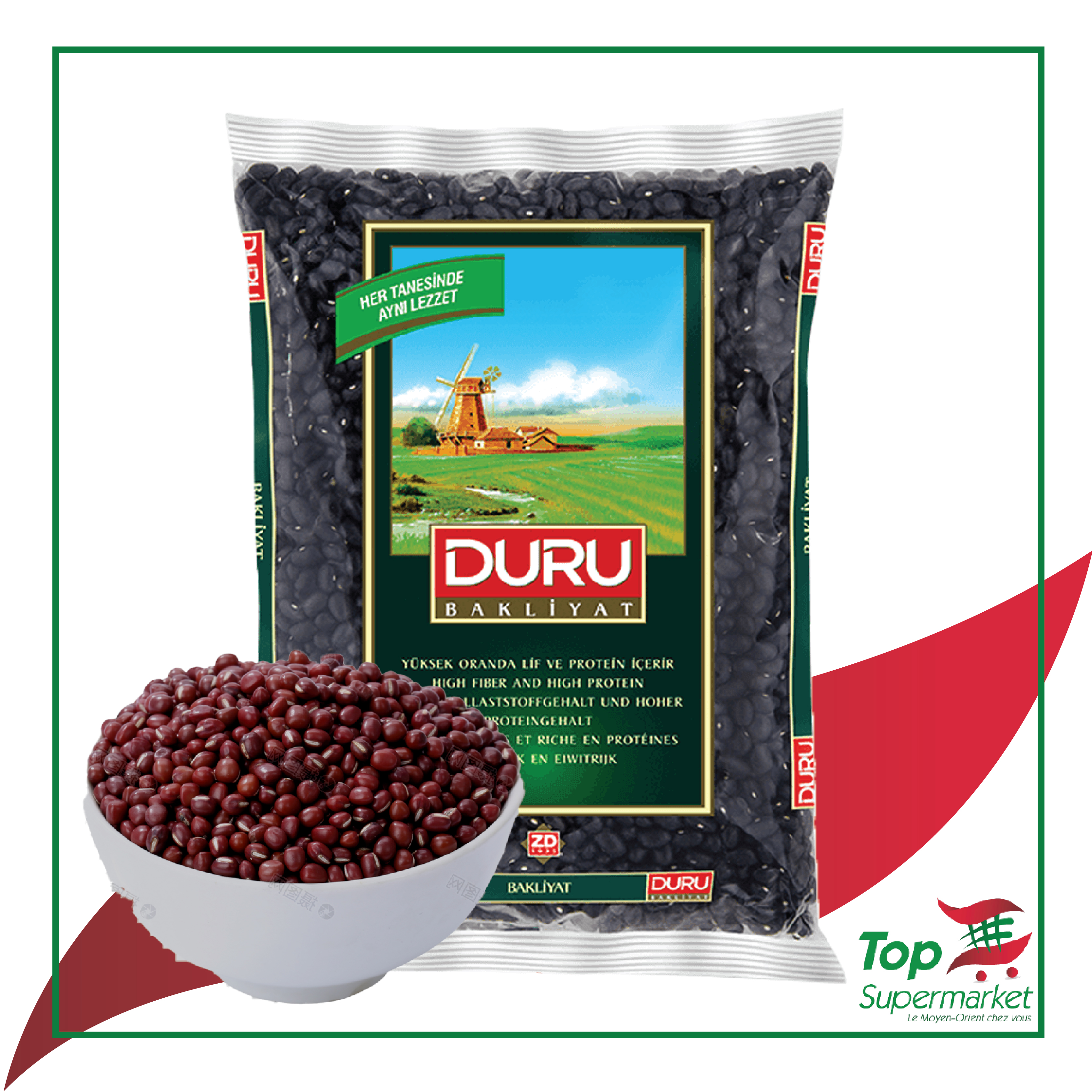 Duru haricots noirs 1KG